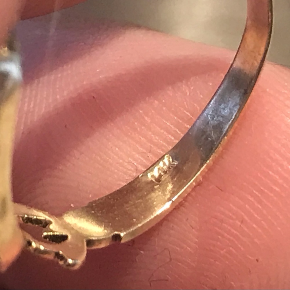 Antique 14k mourning ring size 7.25 - Picture 8 of 15